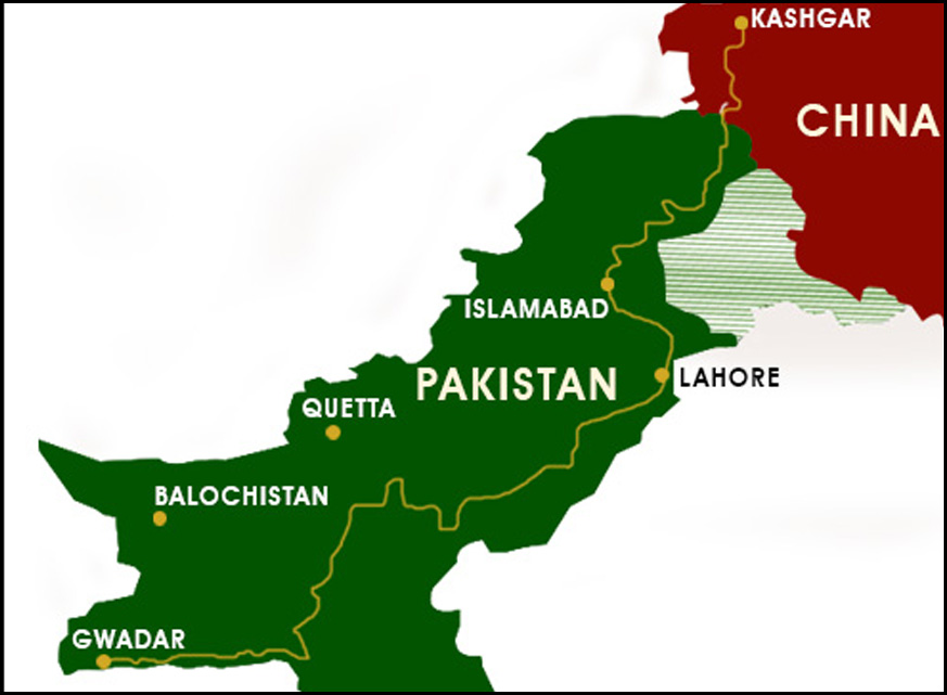 Карта пакистана с соседними странами