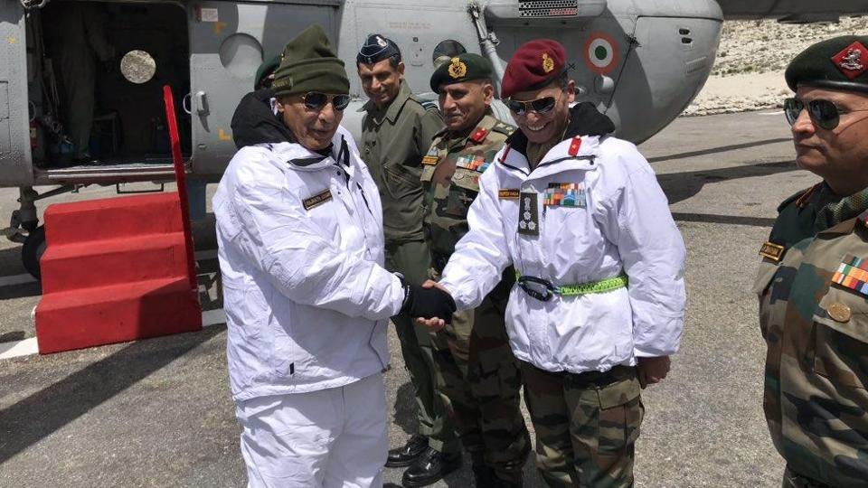 ‘I Salute,’ Tweets Defence Minister Rajnath Singh from Siachen Glacier