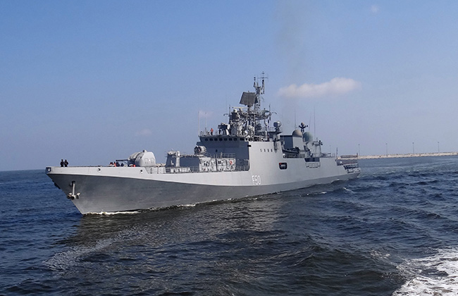 Egyptian-Indian Naval Forces Started Maritime Training on Wednesday