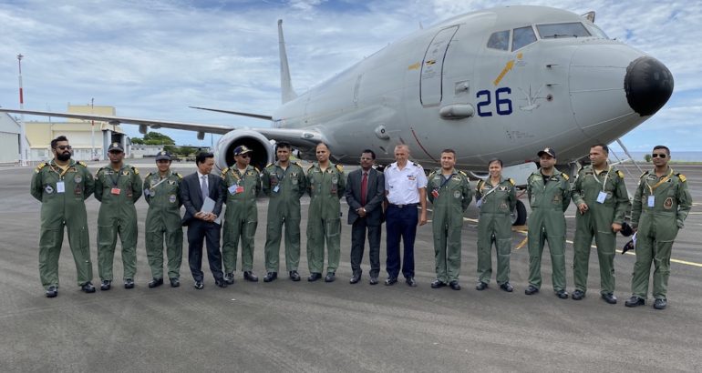 Indian Navy P-8I MPA In Reunion Island For Combined Training With French Forces