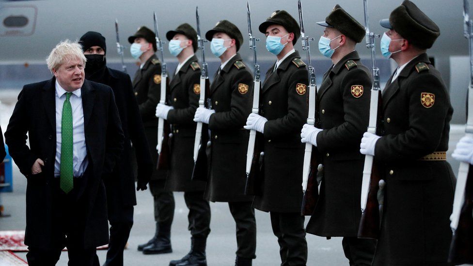 Boris Johnson Visits Ukraine For Talks As Russian Invasion Fears Rise