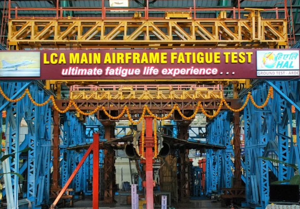 Hindustan Aeronautics Limited Commences Main Airframe Fatigue Test Of LCA Mk1