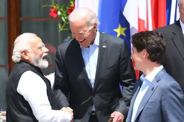 PM Modi Meets Joe Biden, Emmanuel Macron And Justin Trudeau At G7 Summit