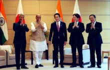 Defence Min Rajnath Singh, EAM S Jaishankar Meet Japanese PM In Tokyo Day After 2+2 Meet