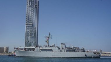 World News | Indian Navy's First Training Squadron Arrives At Dubai's Port Rashid