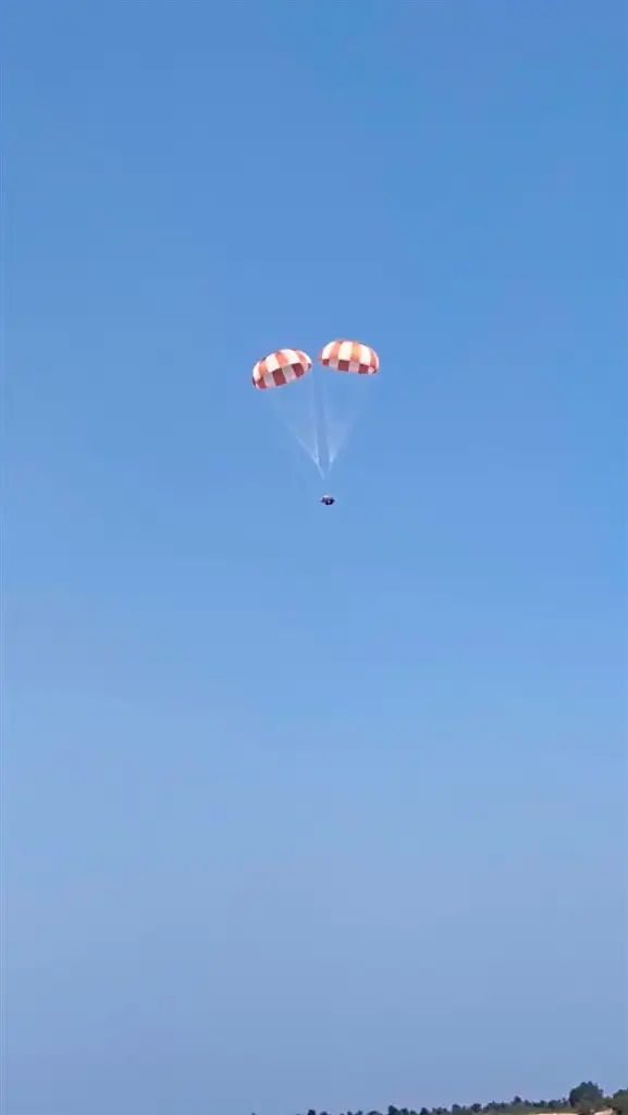 ISRO Completes Major Development Test Of Its Gaganyaan Parachute System