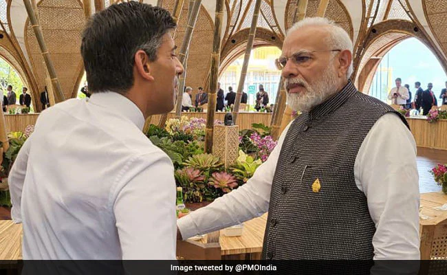 PM Modi Meets UK PM Rishi Sunak For First Time At G20 Summit