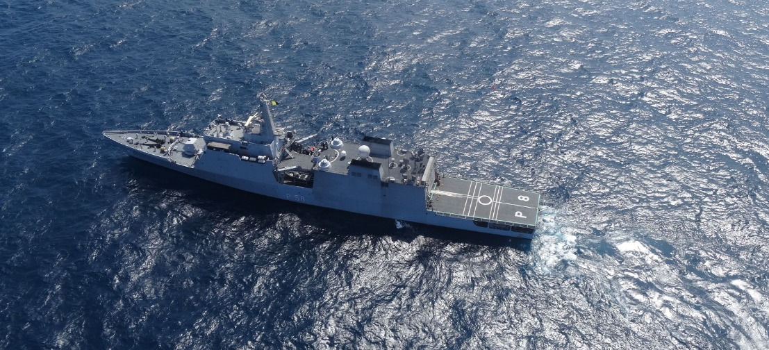 Indian Naval Ship INS SUMEDHA Enters Algeria