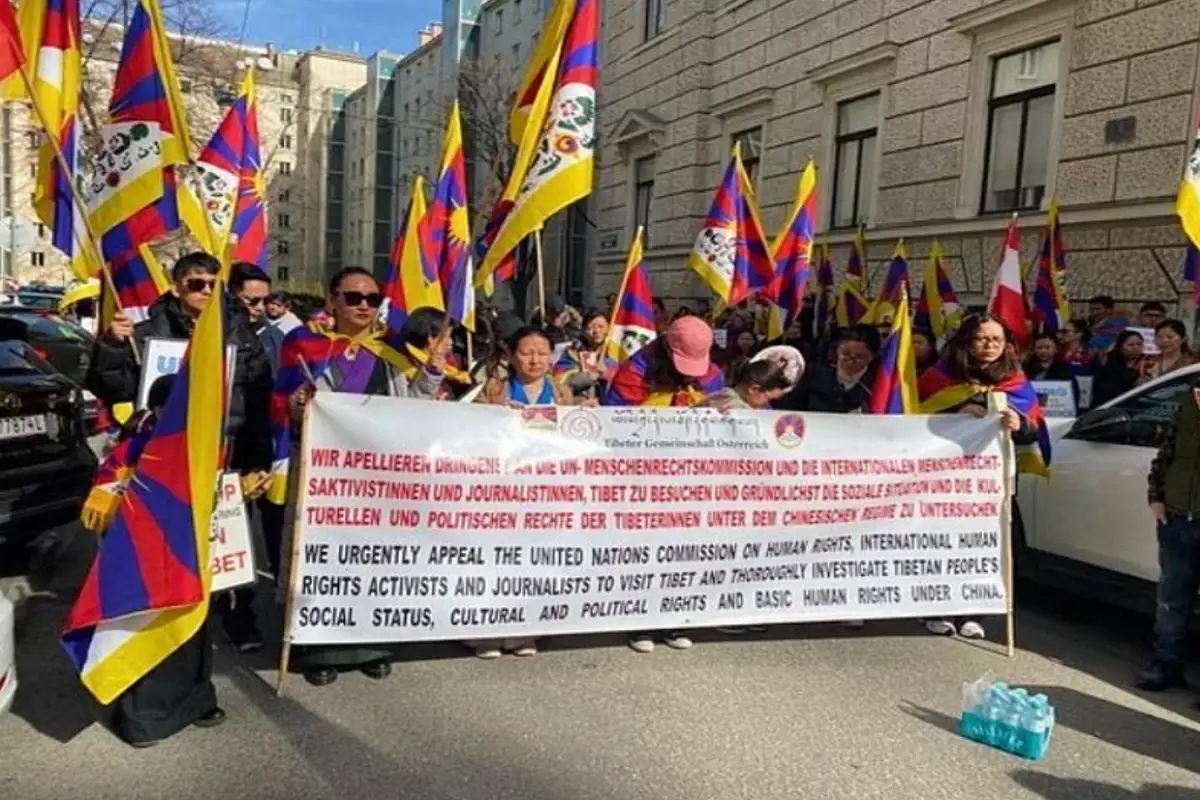 A Fight For Freedom: Tibetans Protest Against CCP In Vienna On National Uprising Day