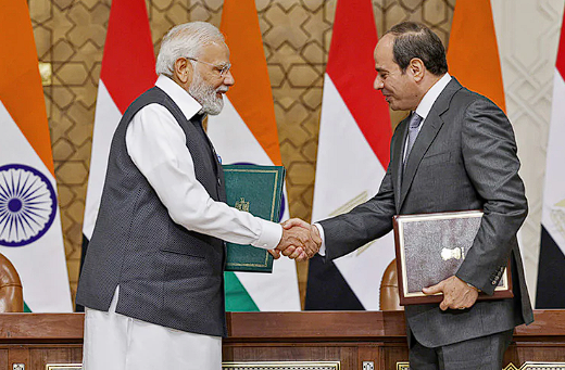 India, Egypt Sign Deal To Elevate Relations To 