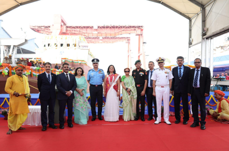 GRSE Launches Two Advanced Warships For India's Navy
