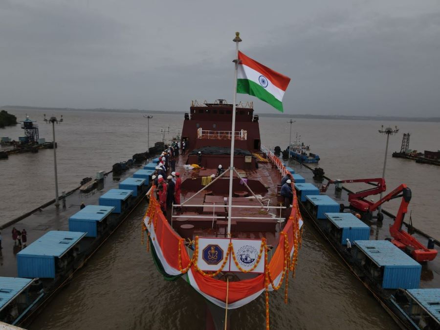GSL-Made Advanced Warship ‘Triput’ For Indian Navy Launched