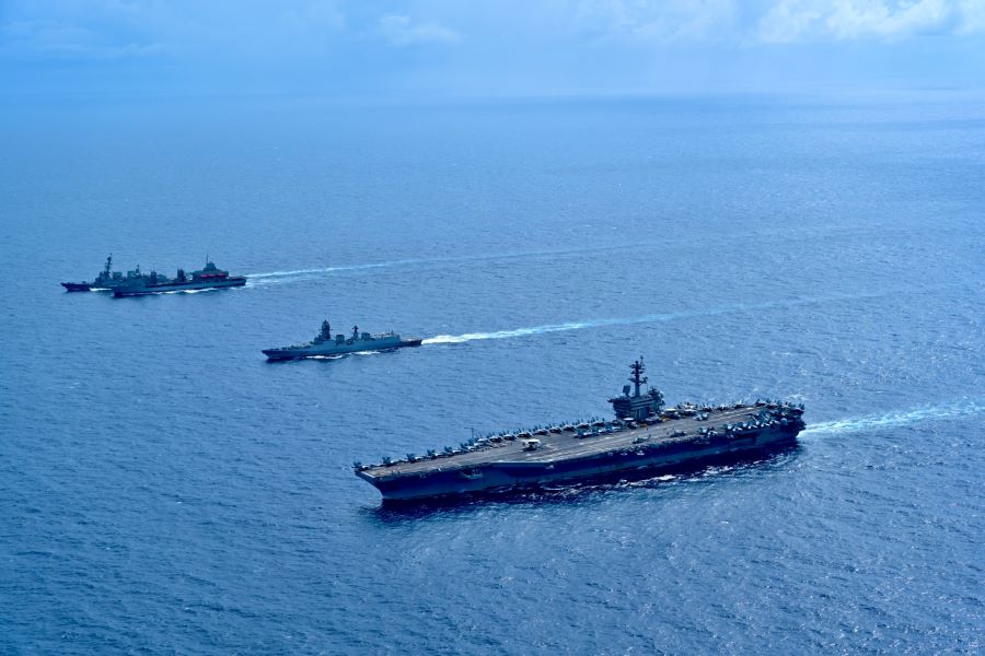 Indian Navy, US Navy, Joint Naval Exercise, Indian Ocean, US Theodore Roosevelt
