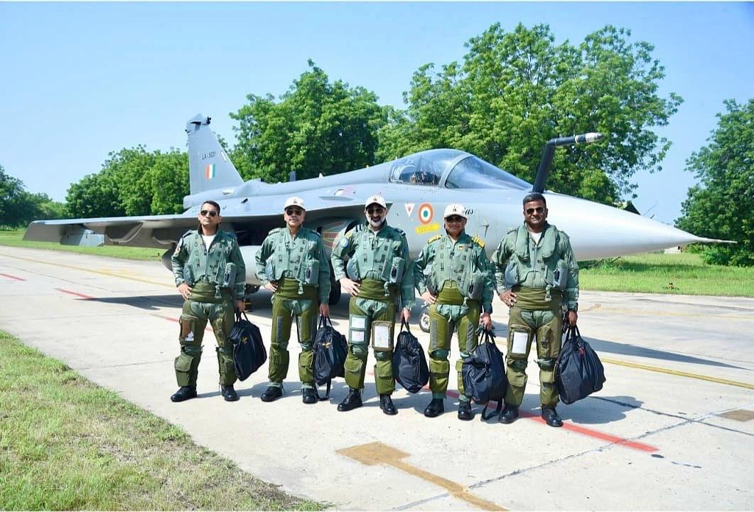 Vice Chiefs Of All Three Services Fly High In India’s Own Tejas During Exercise Tarang Shakti