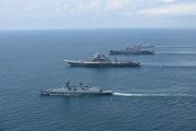 Indian-Italian Naval Carrier Strike Groups Exercise off West Coast