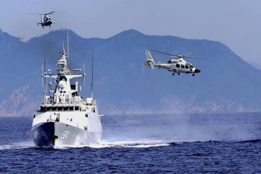 PLA Displays Naval Might In South China Sea Amidst US-Led 5-Nation Exercise