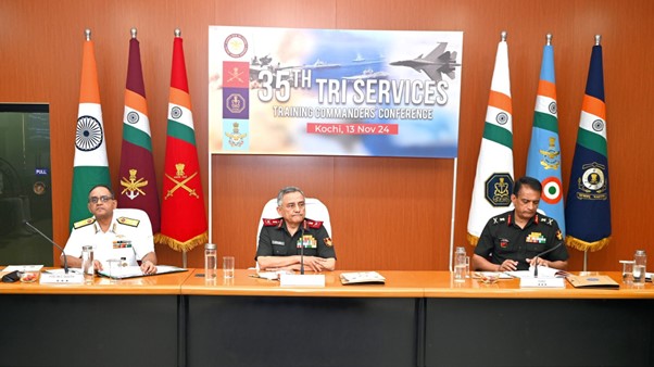 CDS Pushes For Joint Force Readiness At Tri-Services Commanders’ Meet