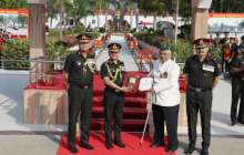 Army Chief Presents President's Colours To Four Mechanised Infantry Battalions