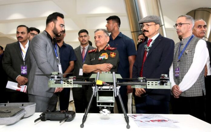 CDS Gen Anil Chauhan at drone exhibition