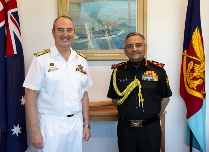 CDS Gen Anil Chauhan with Australian counterpart Canberra