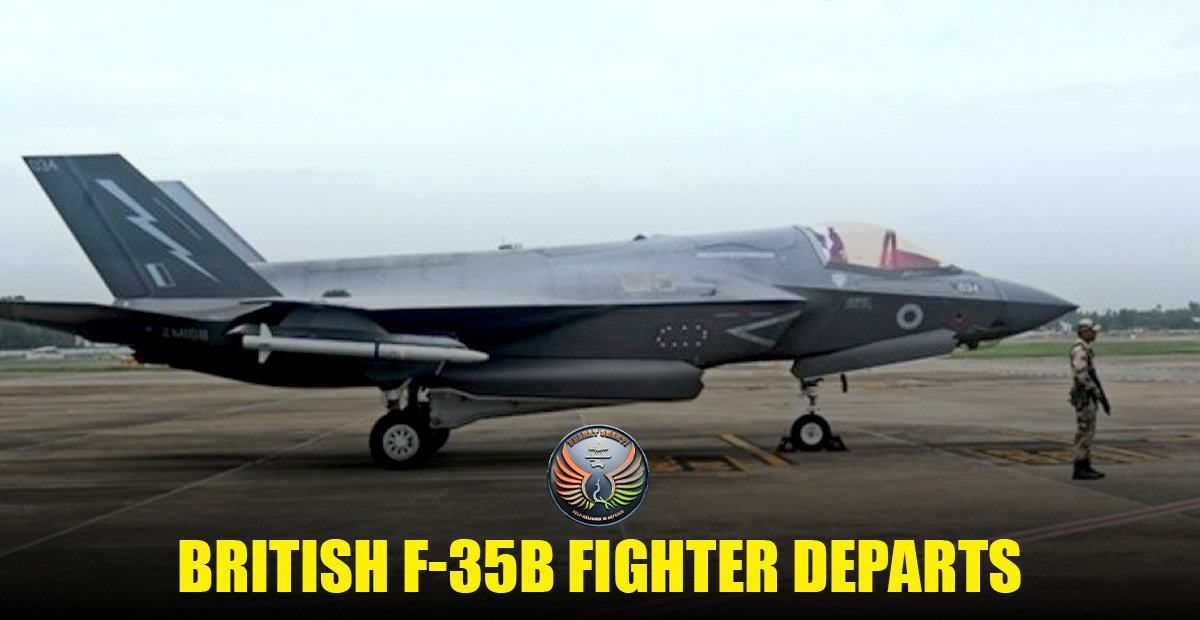 British F-35B Fighter Jet Departs Kerala After Month-Long Stay