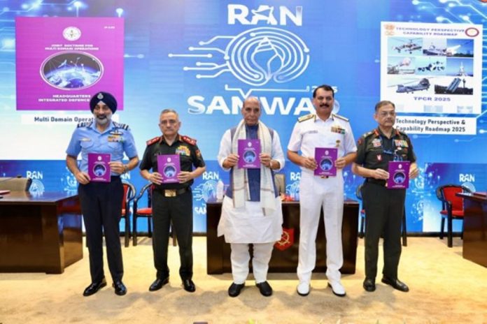 Rajnath Singh released Joint Doctrines at Run Samwad