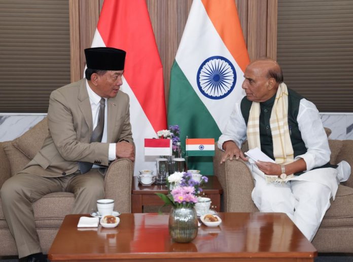 Rajnath Singh with Indonesian counterpart