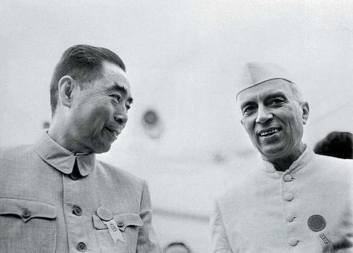 Jawaharlal Nehru with Chinese Premier Zhou Enlai