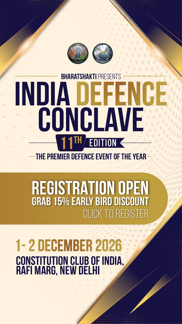 India Defence Conclave 2026 - 11th Edition, 1-2 December 2026, Constitution Club of India, New Delhi. Registration open - grab 15% early bird discount